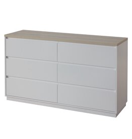 Commode Arlen 6 tiroirs 140x40x82 cm