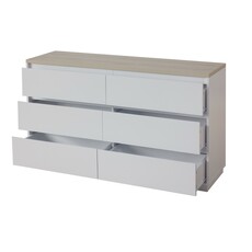 Commode Arlen 6 tiroirs 140x40x82 cm