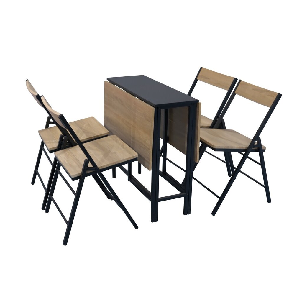 Table à manger Novane + 4 chaises 130x80x75 cm