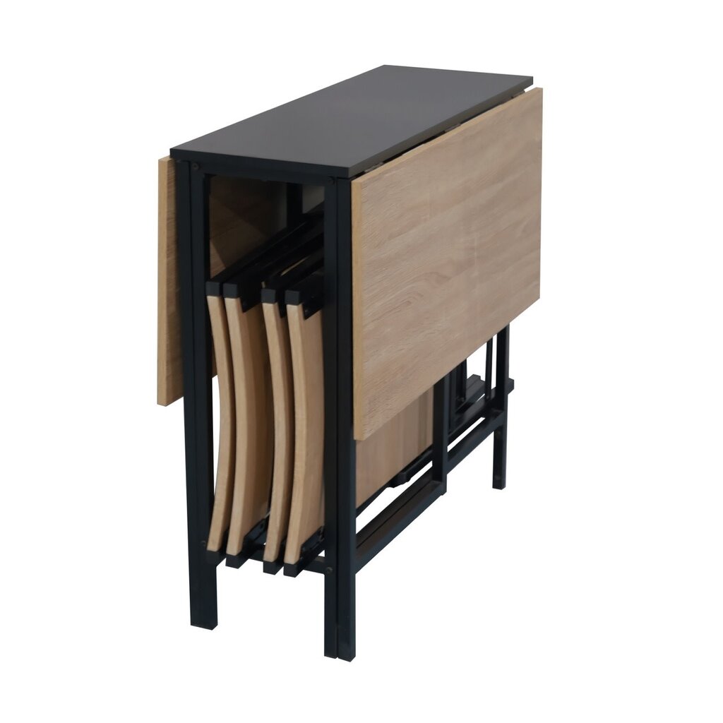 Table à manger Novane + 4 chaises 130x80x75 cm