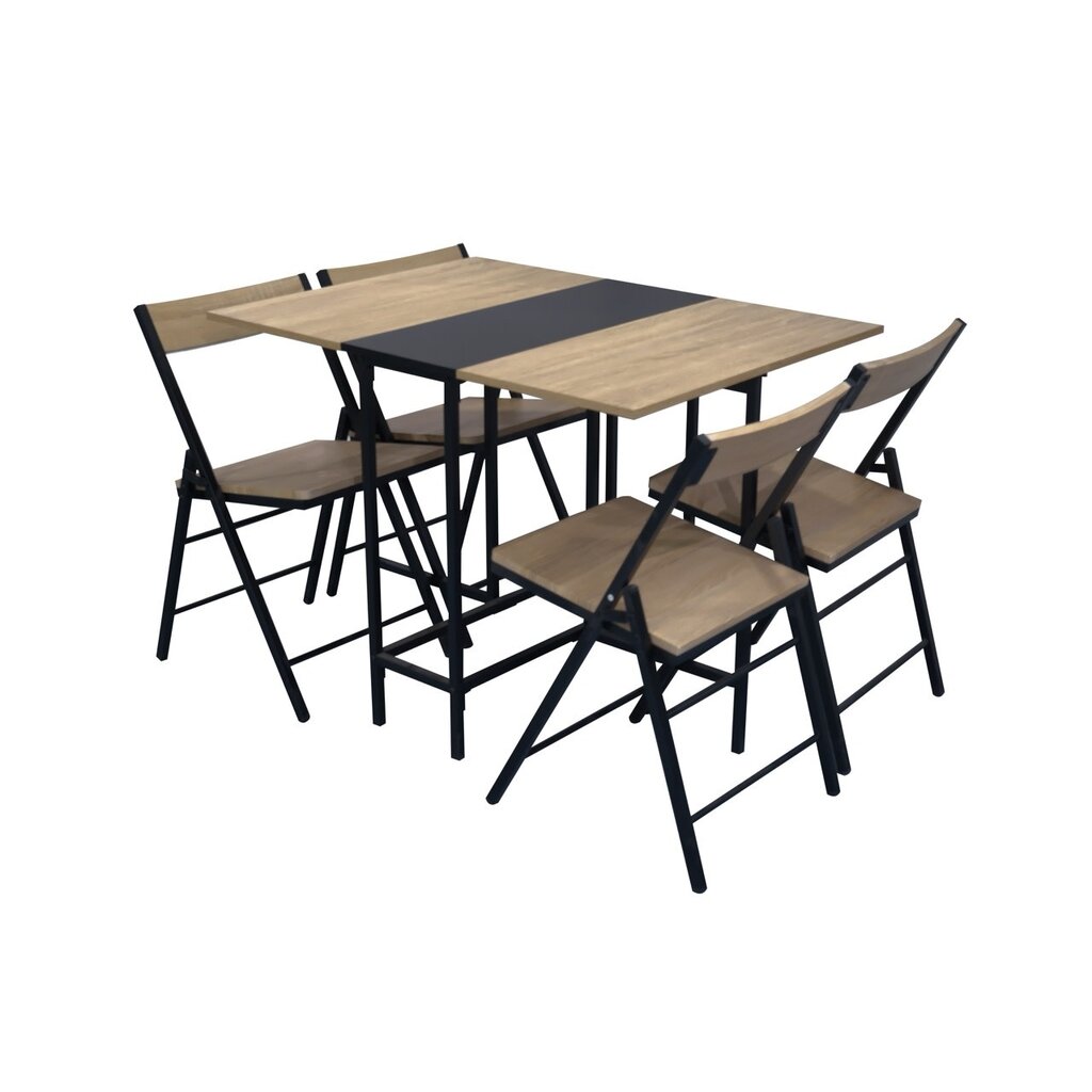 Table à manger Novane + 4 chaises 130x80x75 cm