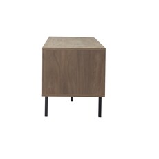 Meuble TV Harmonie 2 portes 1 tiroir 160x40x46 cm Noir bois