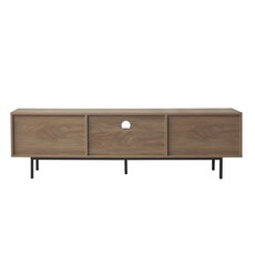 Meuble TV Harmonie 2 portes 1 tiroir 160x40x46 cm Noir bois