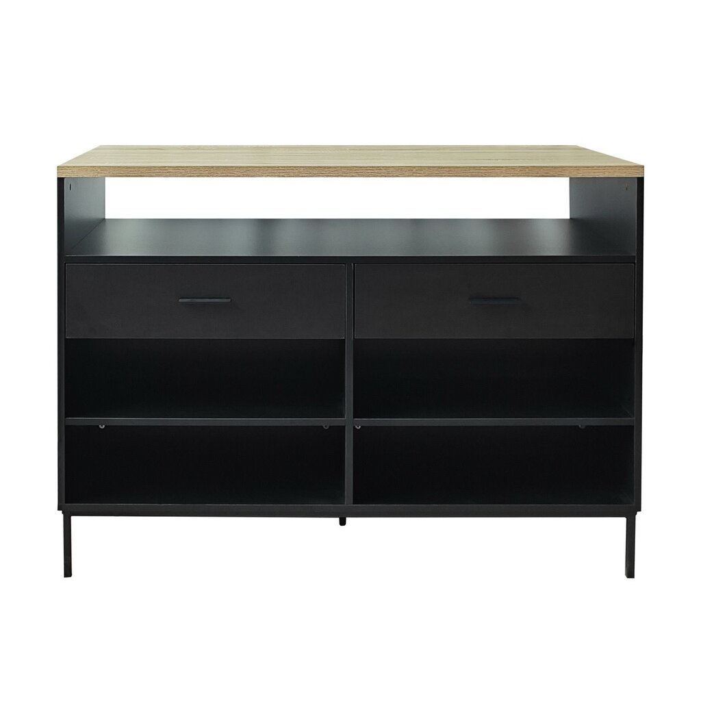 Buffet îlot Suri 2 tiroirs 120x60x201 cm