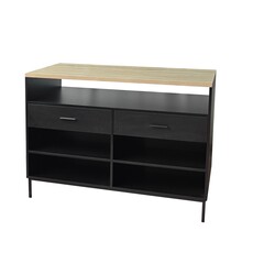Buffet îlot Suri 2 tiroirs 120x60x201 cm
