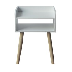 Table de chevet Bloom 40x30x55 cm Blanc