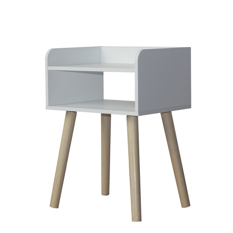 Table de chevet Bloom 40x30x55 cm Blanc