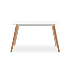 Table à manger en MDF et pieds bois 120x80x76 cm