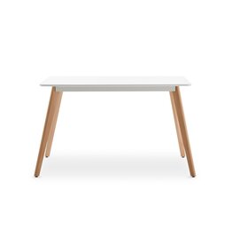 Table à manger en MDF et pieds bois 120x80x76 cm