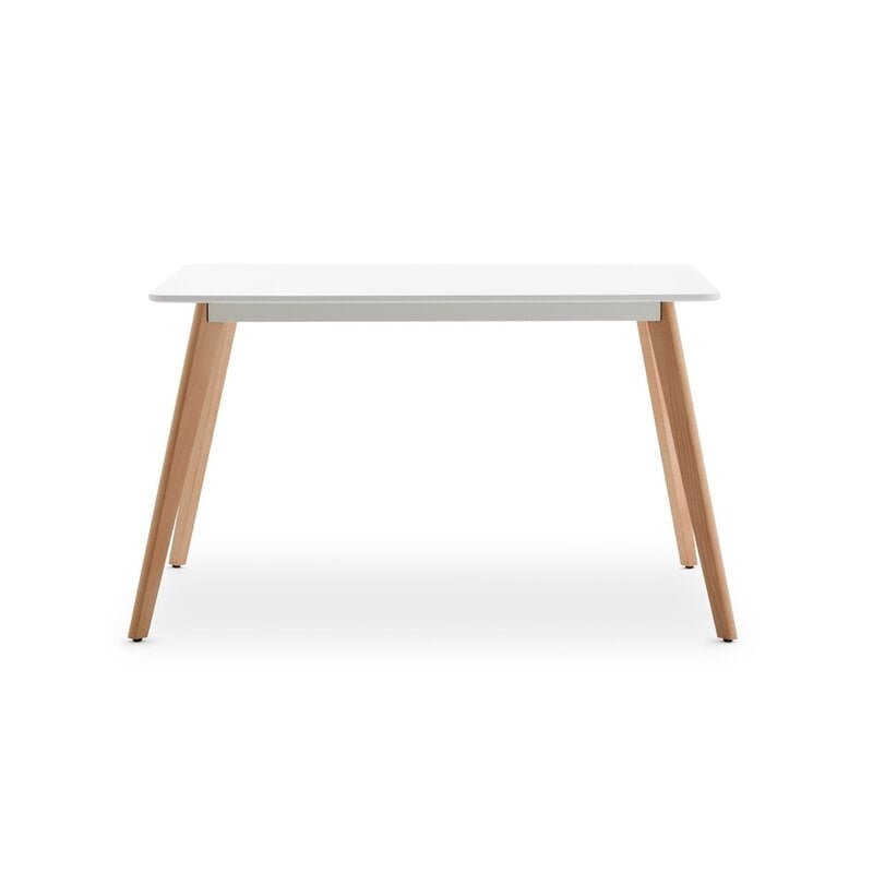 Table à manger en MDF et pieds bois 120x80x76 cm