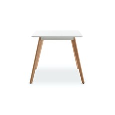 Table à manger en MDF et pieds bois 120x80x76 cm