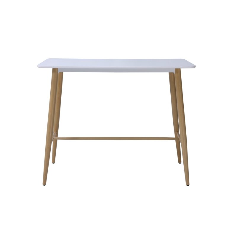 Table de bar en MDF et pieds métal peints par transfert thermique 120x60x97 Cm