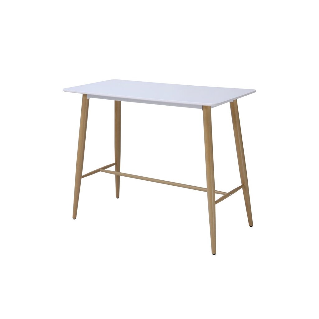 Table de bar en MDF et pieds métal peints par transfert thermique 120x60x97 Cm