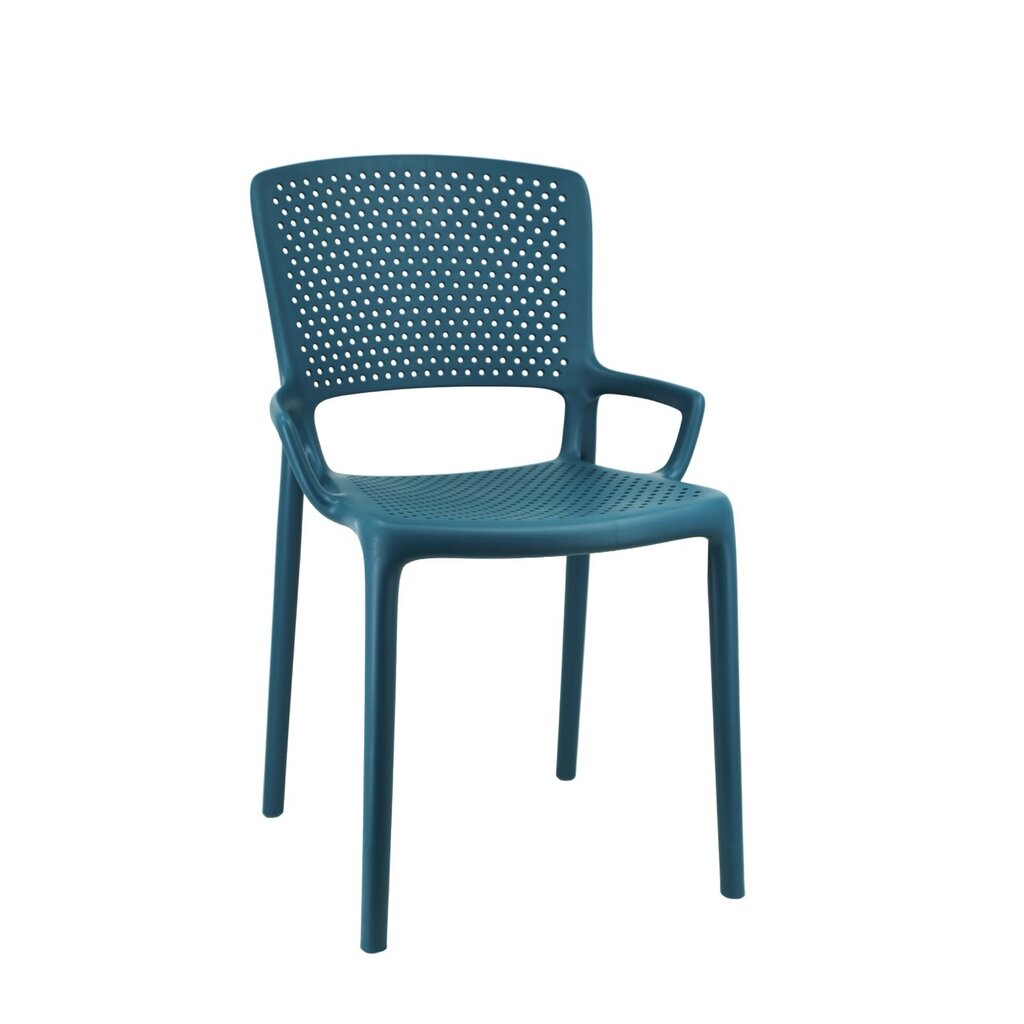 Chaise de table en résine avec accoudoirs