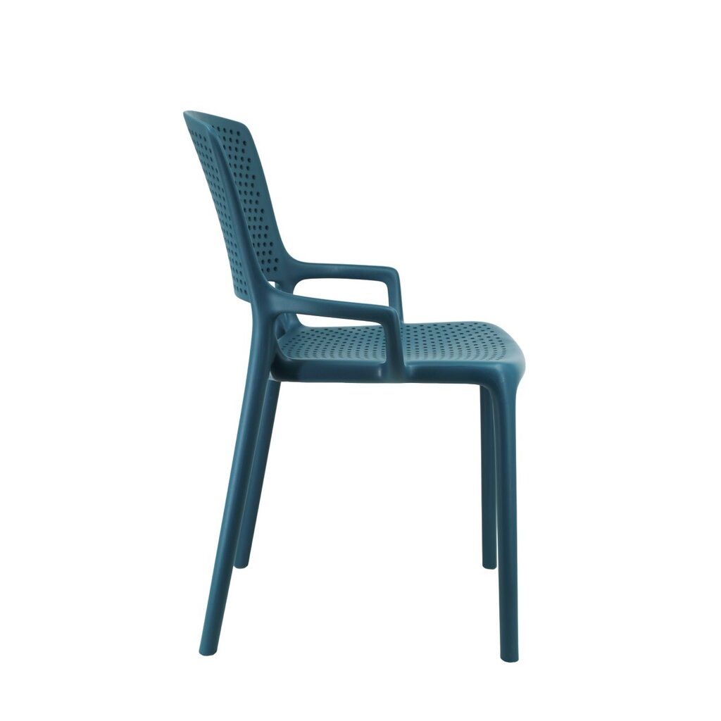 Chaise de table en résine avec accoudoirs