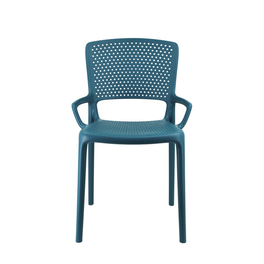 Chaise de table en résine avec accoudoirs