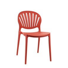 Chaise de table en résine dossier coquillage