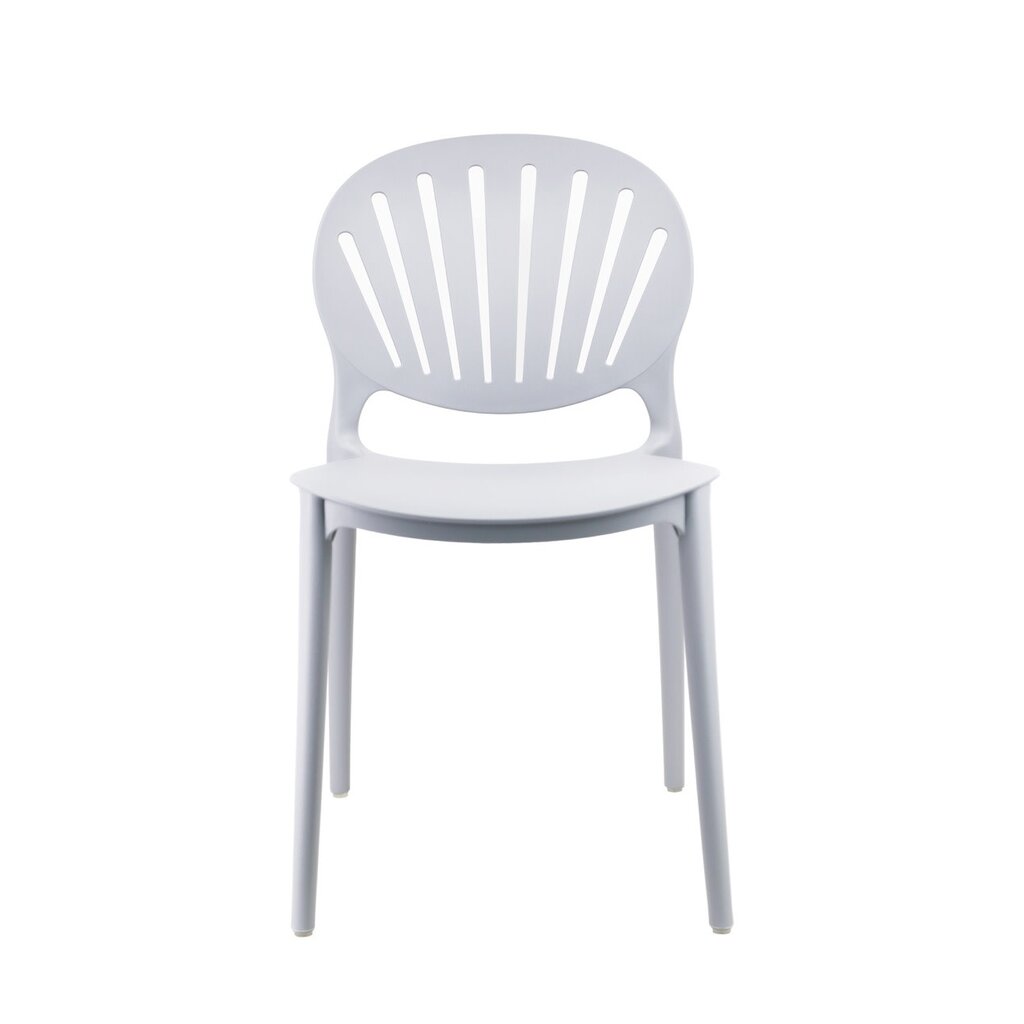 Chaise de table en résine dossier coquillage