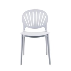 Chaise de table en résine dossier coquillage