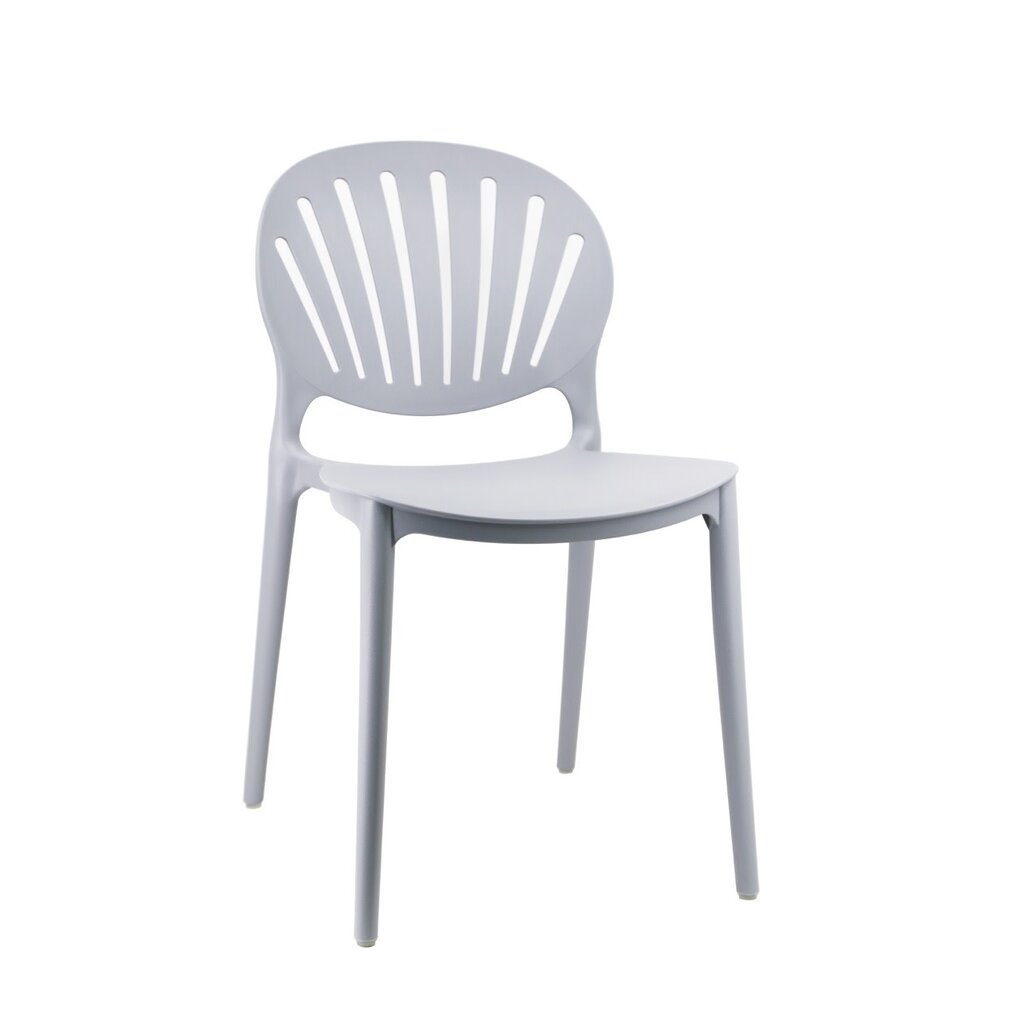 Chaise de table en résine dossier coquillage