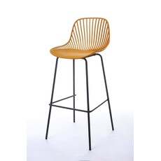 Chaise de bar en résine et pieds métal