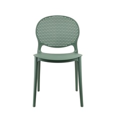 Chaise de table en résine dossier arrondi