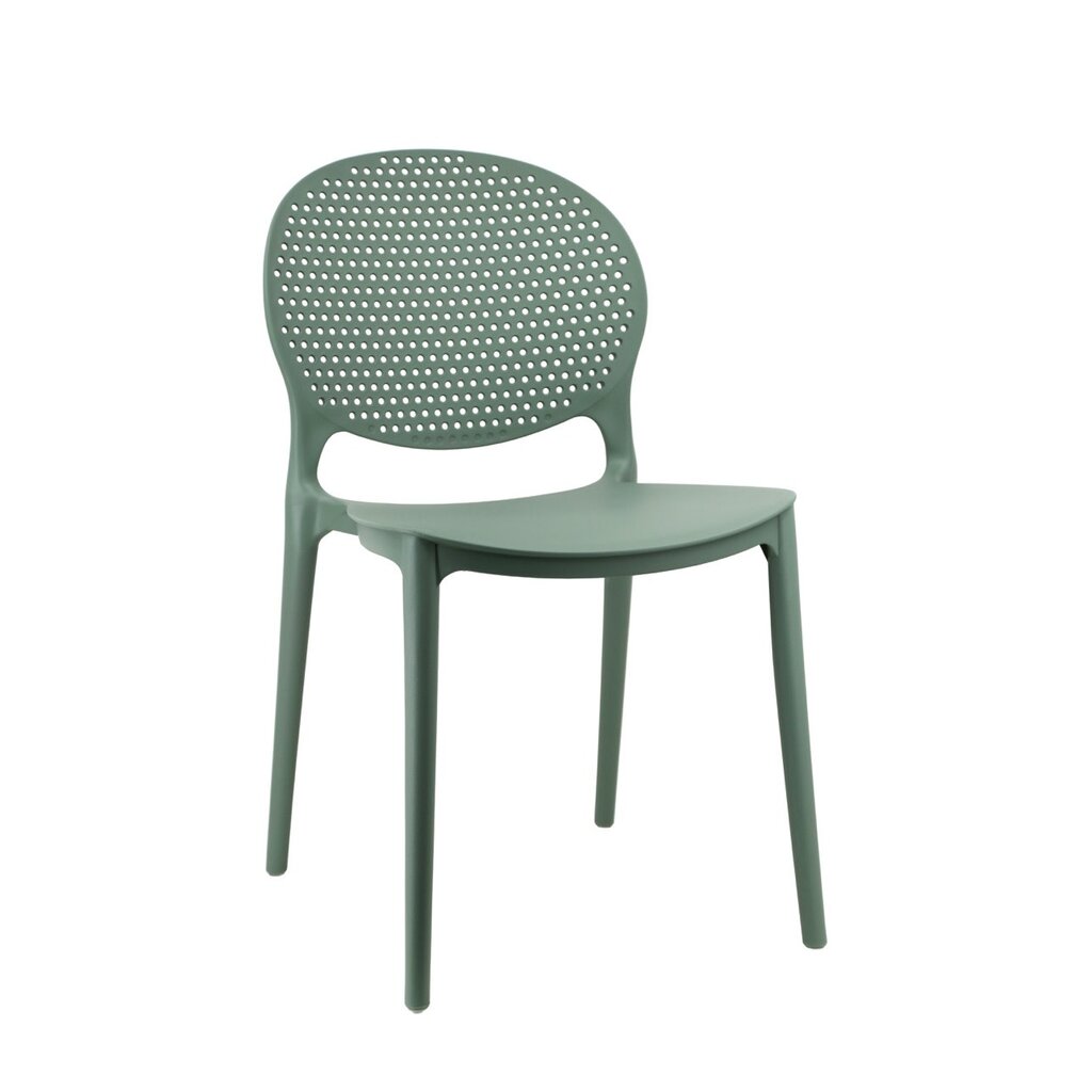 Chaise de table en résine dossier arrondi