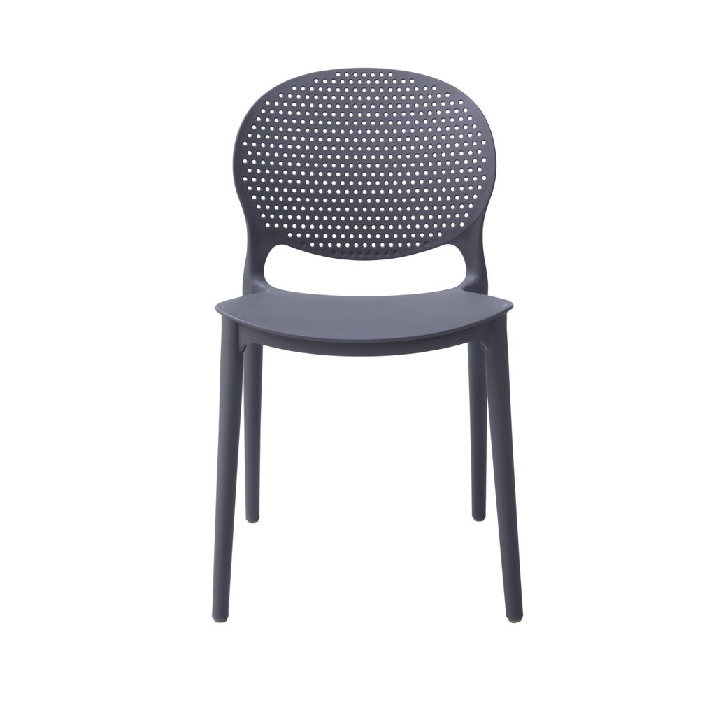 Chaise de table en résine dossier arrondi