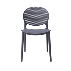 Chaise de table en résine dossier arrondi