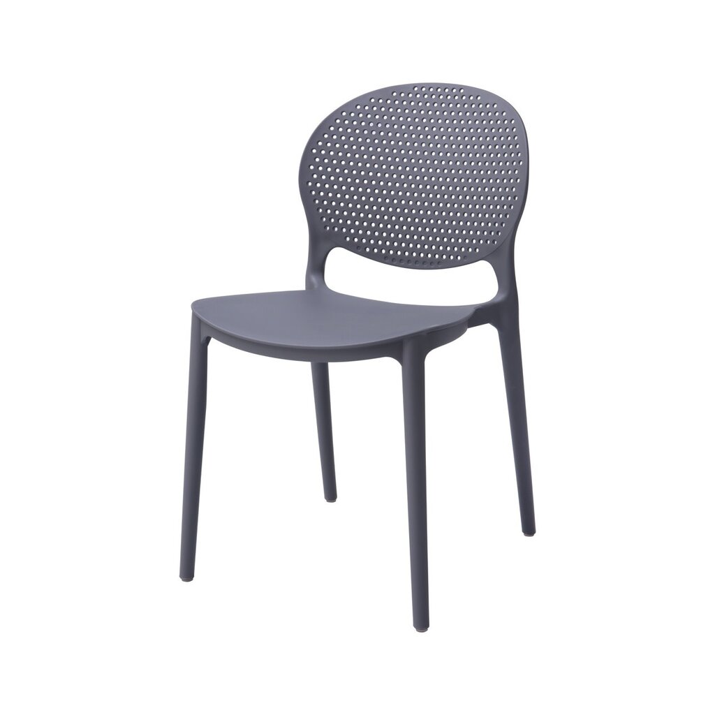 Chaise de table en résine dossier arrondi