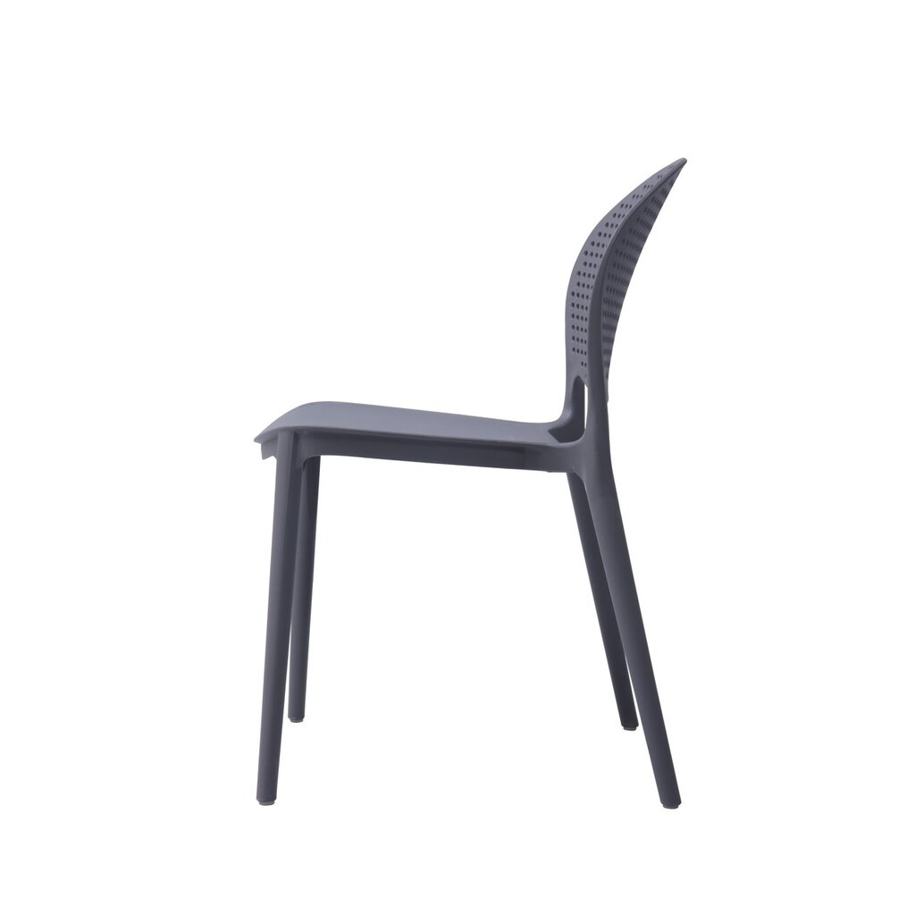 Chaise de table en résine dossier arrondi