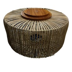 Abat-jour en rotin cylindrique 50x35 Cm