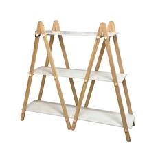 Étagère 3 Niveaux MDF + Pinède 122x34x110 Cm