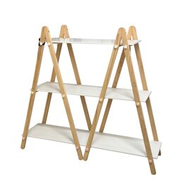 Étagère 3 Niveaux MDF + Pinède 122x34x110 Cm