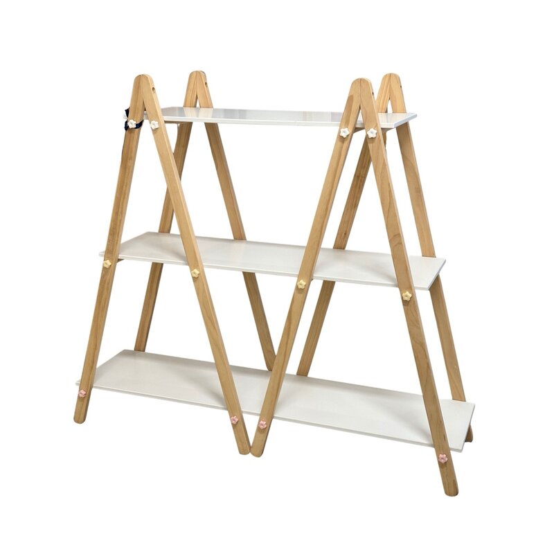 Étagère 3 Niveaux MDF + Pinède 122x34x110 Cm