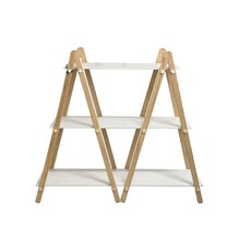 Étagère 3 Niveaux MDF + Pinède 122x34x110 Cm