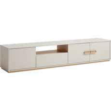 Meuble TV 3 portes 1 tiroir 180x41x40 cm Gris Bois