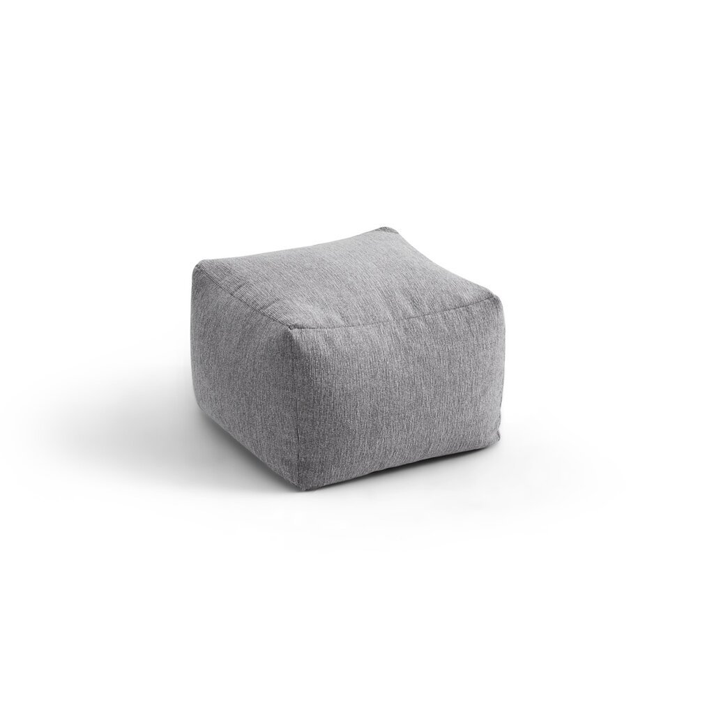 Pouf ottoman tissu 46x46x33 cm Gris