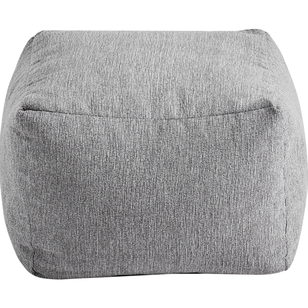 Pouf ottoman tissu 46x46x33 cm Gris