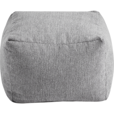 Pouf ottoman tissu 46x46x33 cm Gris