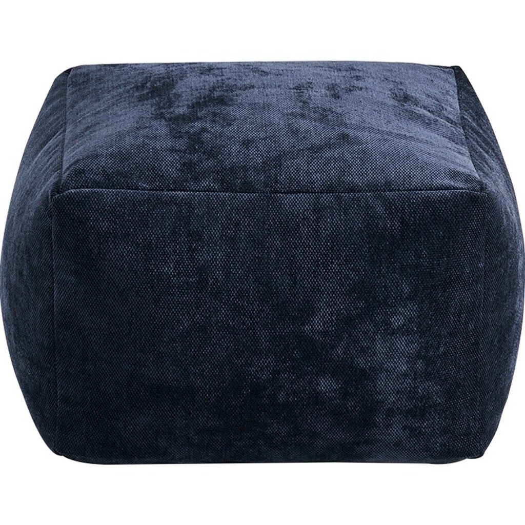Pouf ottoman tissu 46x46x33 cm Bleu