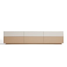 Meuble TV 6 tiroirs 200x41x40 cm Gris Bois