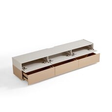 Meuble TV 6 tiroirs 200x41x40 cm Gris Bois