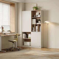 Armoire 2 portes coulissantes Gris clair