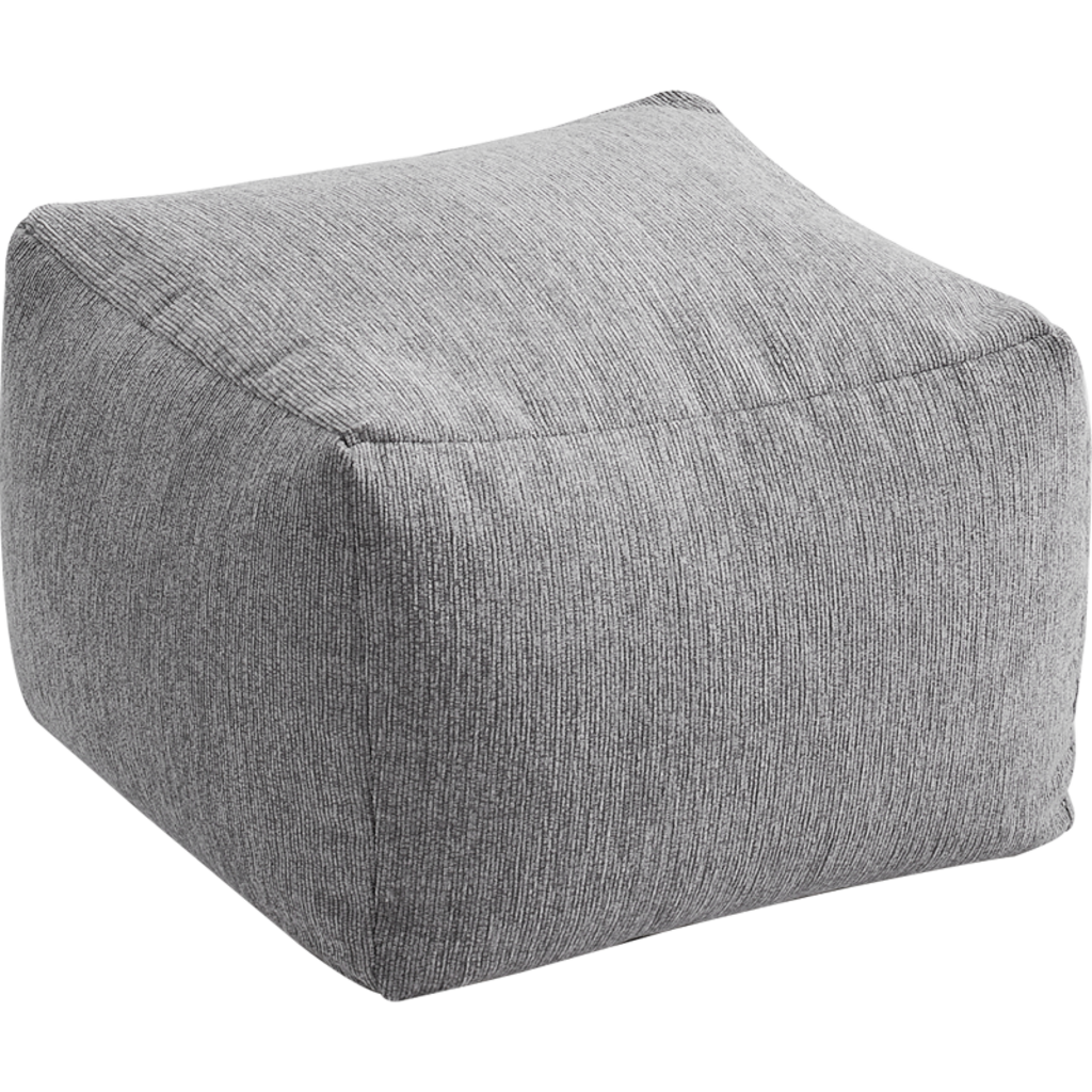 Pouf ottoman tissu 46x46x33 cm Gris