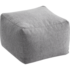 Pouf ottoman tissu 46x46x33 cm Gris