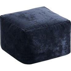 Pouf ottoman tissu 46x46x33 cm Bleu