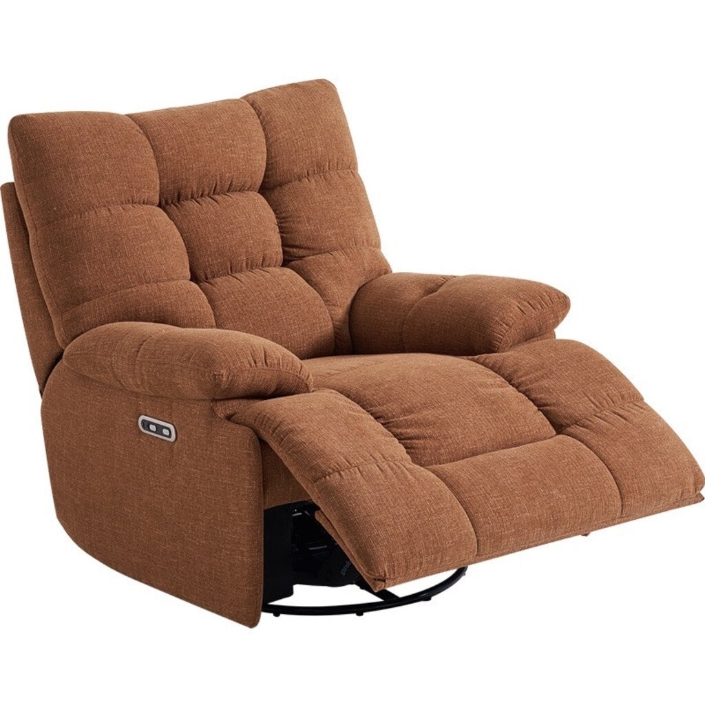 Fauteuil Recliner électrique en tissu Orange