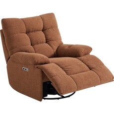 Fauteuil Recliner électrique en tissu Orange
