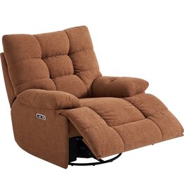 Fauteuil Recliner électrique en tissu Orange